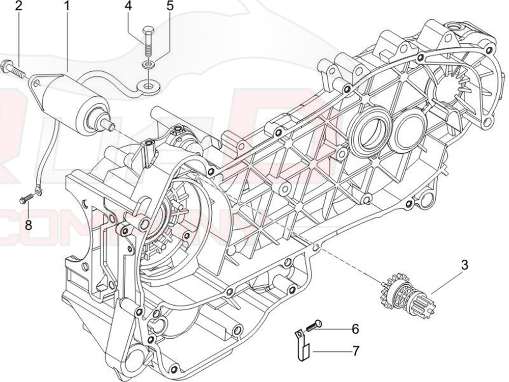 Anlasser Starter Motor Piaggi-o Zip / 2 / Base/SSL, Sfera (50ccm)