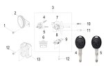 Zündschloss/Schlüsselrohling, Regler & Hupe VIN TAC63303 Variante2