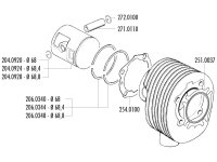 Kolbenring Polini 68,4mm für Vespa 200 PE, PX