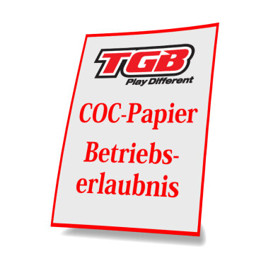 Anforderung Zweitschrift Betriebserlaubnis/COC-Papier für TGB Roller