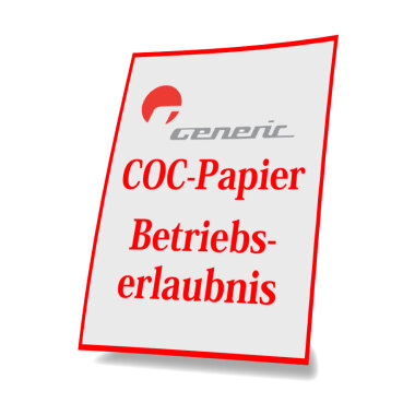 Anforderung Zweitschrift Betriebserlaubnis/COC-Papier für Generic Roller