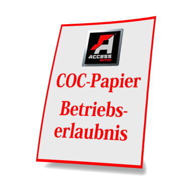 Anforderung Zweitschrift Betriebserlaubnis/COC-Papier für Access Fahrzeuge mit der FIN: RF...