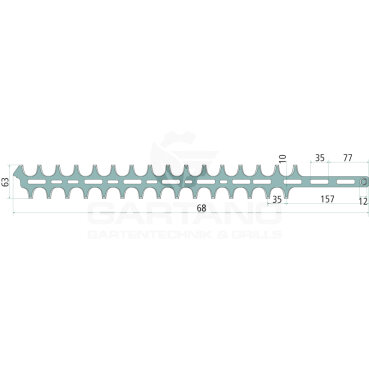 Heckenscherenmesser GRANIT, für Shindaiwa / Iseki DH 254, DH 2510, beidseitig, außen und innen, Länge (mm): 680