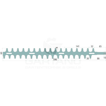 Heckenscherenmesser GRANIT, für Shindaiwa / Iseki 22 DH, AH 230, AH 231, DH 220, beidseitig, außen und innen