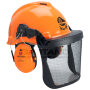 Kopfschutz-Kombination Peltor, Ausführung: mit Visier Polyamid 5B (Nylongitter), Farbe: orange