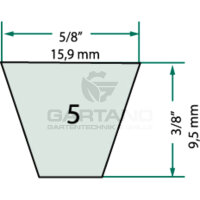 Keilriemen GRANIT, für MTD Mähwerk 42" G-Deck (107cm), Seitenauswurf, weitere