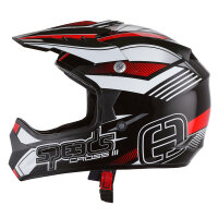 Helm Speeds Cross III schwarz / rot / weiss glänzend