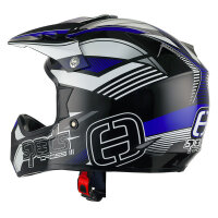 Helm Speeds Cross III schwarz / blau / weiss glänzend