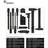 Einlagen-Set Hammer, Feilen und Zubehör GRANIT BLACK EDITION, 26-teilig